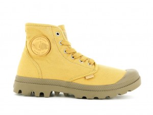 Kozaki Palladium Pampa Hi Damskie Pomarańczowe Złote | MIG726984