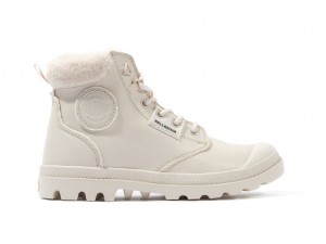 Kozaki Palladium Pampa Hi Snow Warm Damskie Almond Milk | BRX460851