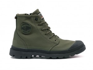 Kozaki Palladium Pampa Rcyl Lt+wp+zip Dziecięce Oliwkowe | ZIY647815