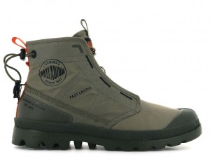 Kozaki Palladium Pampa Travel Lite Damskie Zielone | LNX628950