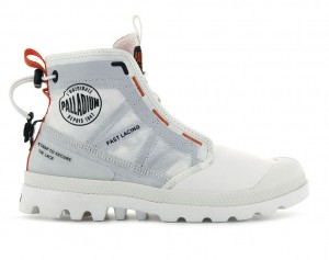 Kozaki Palladium Pampa Travel Lite Dziecięce Białe | BVC537289