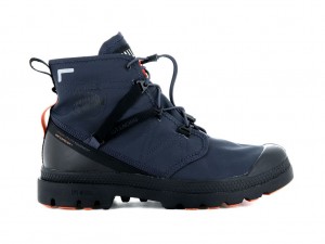 Kozaki Palladium Pampa Travel Lite+ Waterproof Dziecięce Indygo | JOH608597