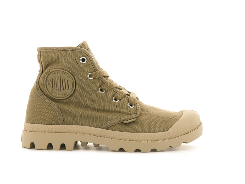 Kozaki Palladium Pampa Hi Damskie Oliwkowe | ROD253894