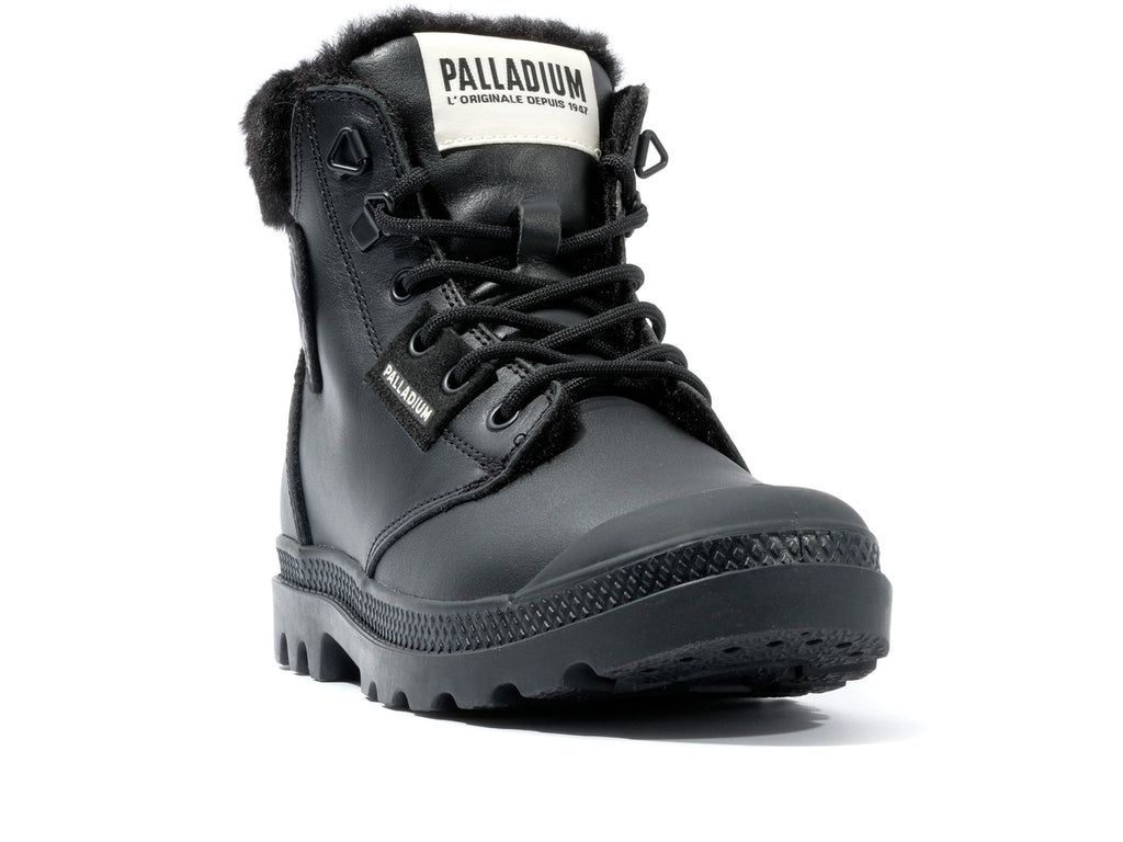 Kozaki Palladium Pampa Hi Snow Warm Damskie Czarne | HQL386201