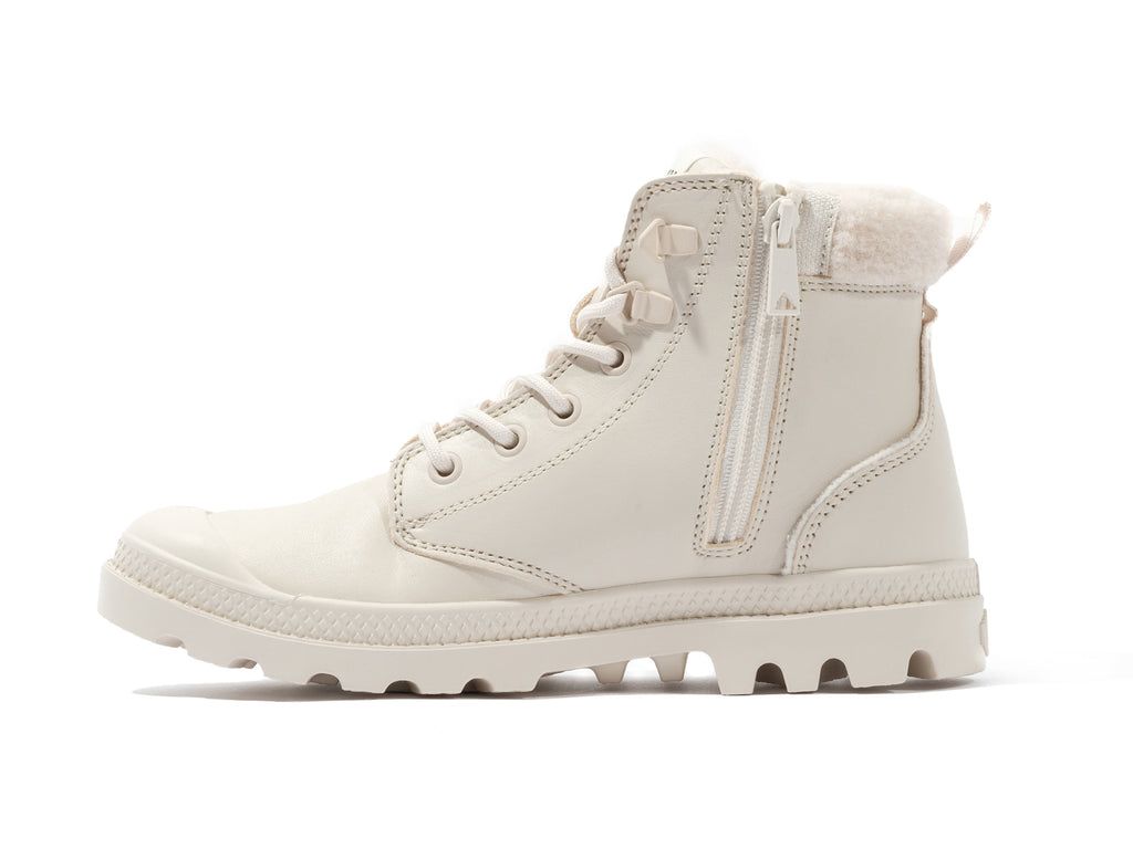 Kozaki Palladium Pampa Hi Snow Warm Damskie Almond Milk | BRX460851