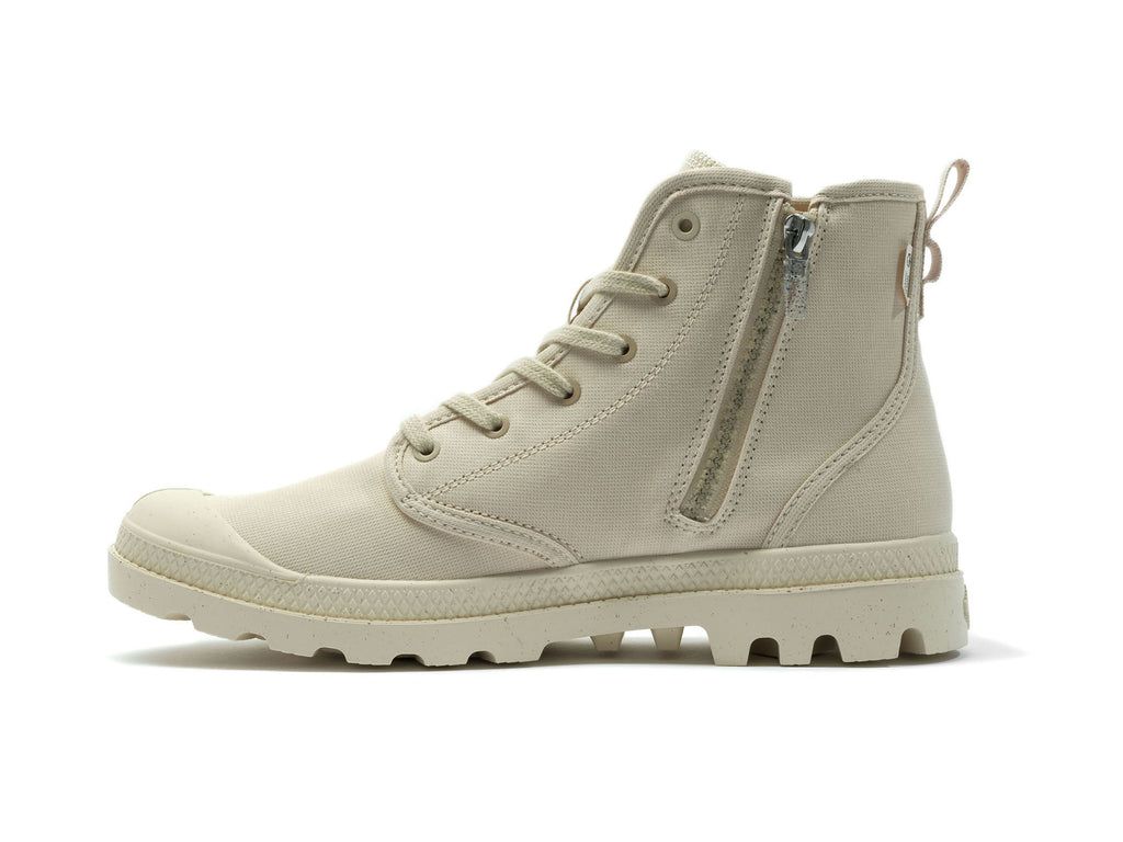 Kozaki Palladium Pampa Hi Zip Organic Damskie Sahara | EVR017236