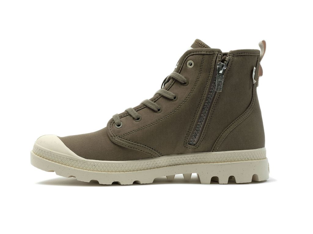 Kozaki Palladium Pampa Hi Zip Organic Damskie Zielone | CEH023146