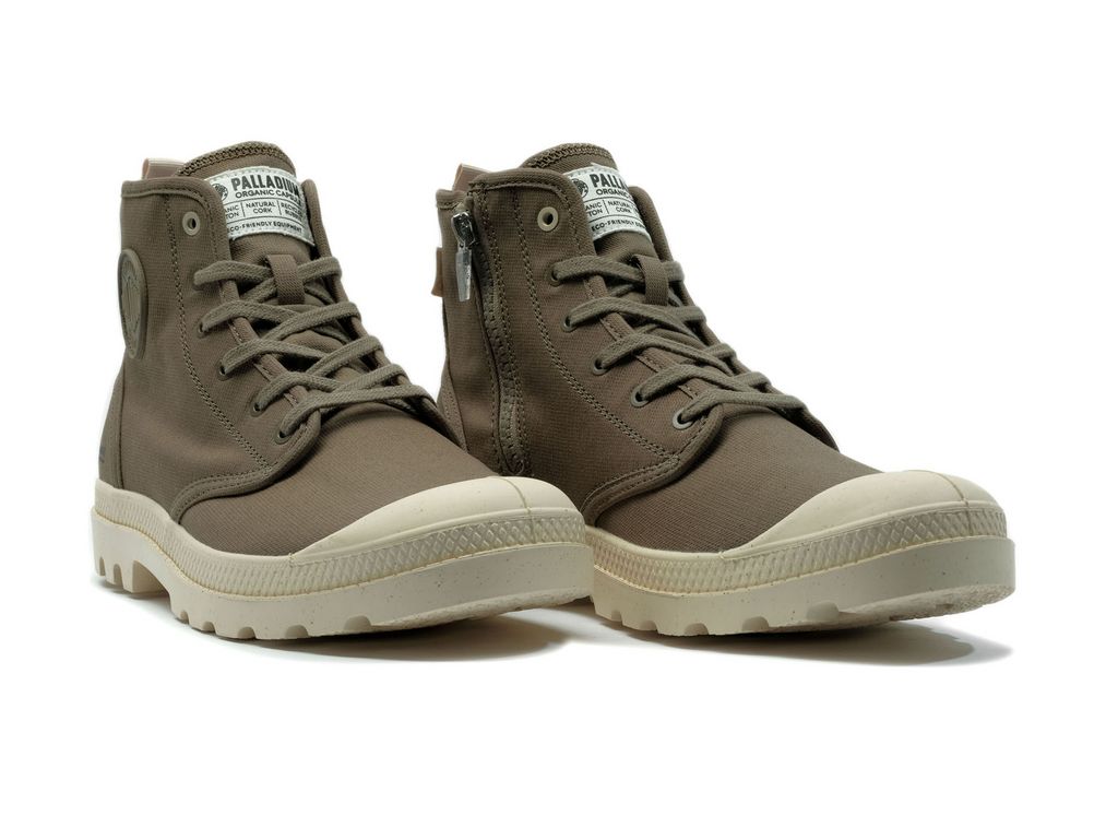 Kozaki Palladium Pampa Hi Zip Organic Damskie Zielone | CEH023146