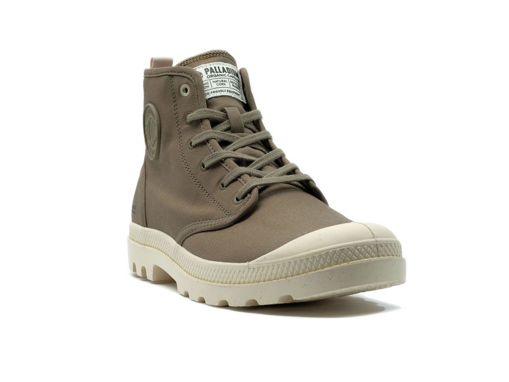 Kozaki Palladium Pampa Hi Zip Organic Dziecięce Zielone | CPL785429