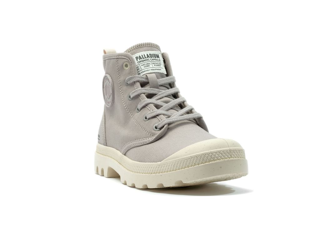 Kozaki Palladium Pampa Hi Zip Organic Dziecięce Szare | BNU679230