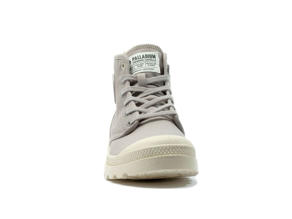 Kozaki Palladium Pampa Hi Zip Organic Dziecięce Szare | BNU679230