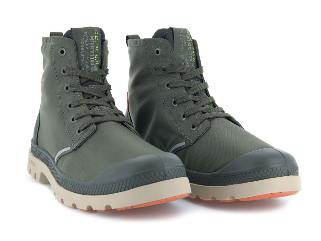 Kozaki Palladium Pampa Lite+ Recycle Wp+ Damskie Oliwkowe Oliwkowe | DXY945768