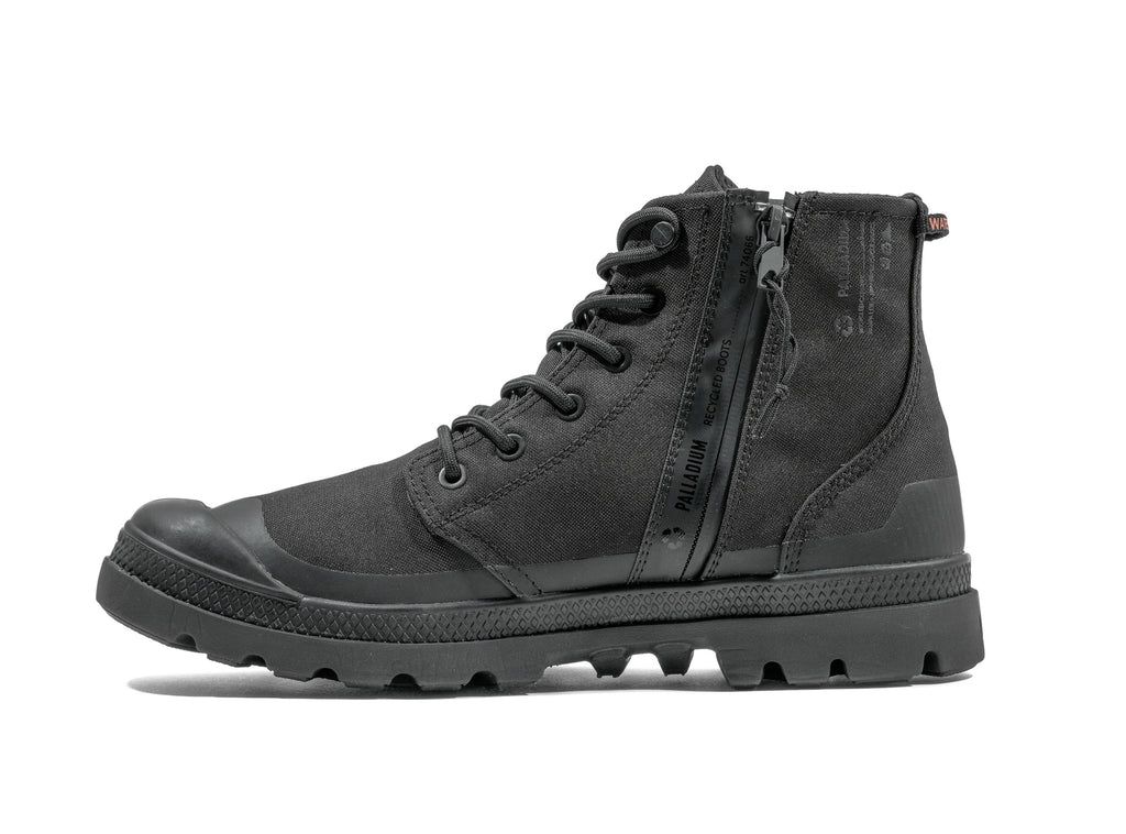 Kozaki Palladium Pampa Rcyl Lt+wp+zip Dziecięce Czarne Czarne | SWH286930