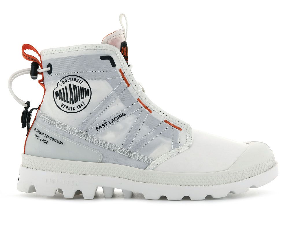 Kozaki Palladium Pampa Travel Lite Damskie Białe | GBE137298