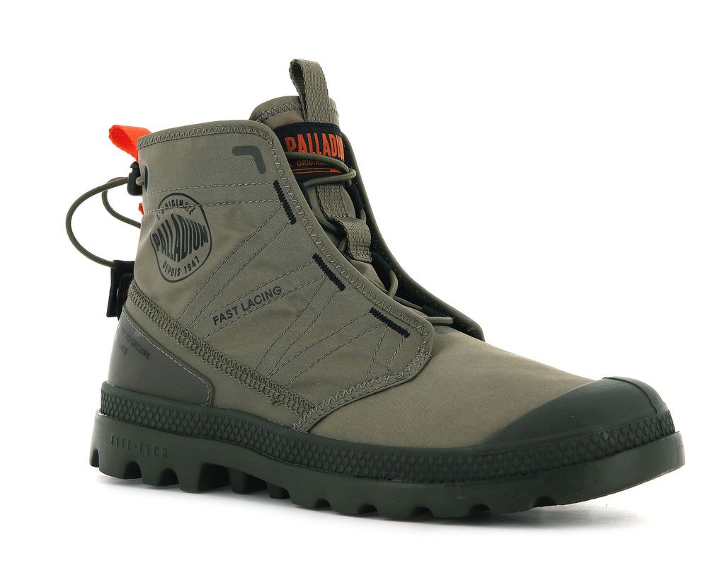 Kozaki Palladium Pampa Travel Lite Dziecięce Zielone | XZM872413