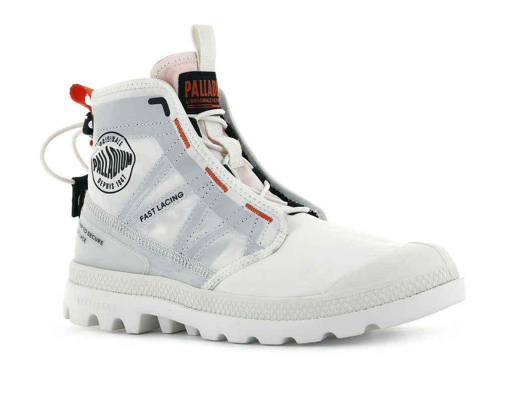 Kozaki Palladium Pampa Travel Lite Męskie Białe | OHI859073