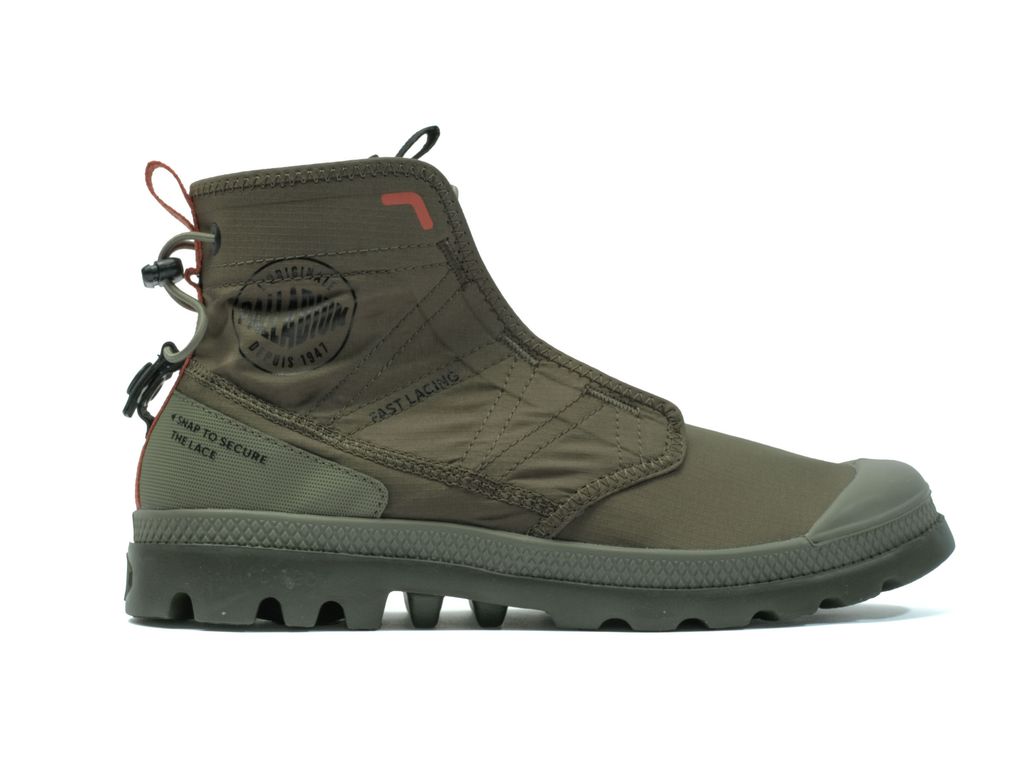 Kozaki Palladium Pampa Travel Lite Rs Dziecięce Oliwkowe | BYM276918