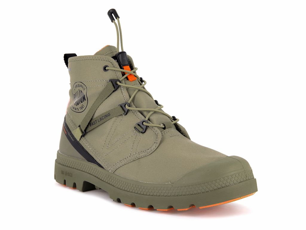 Kozaki Palladium Pampa Travel Lite+ Waterproof Męskie Dune | KHP284379