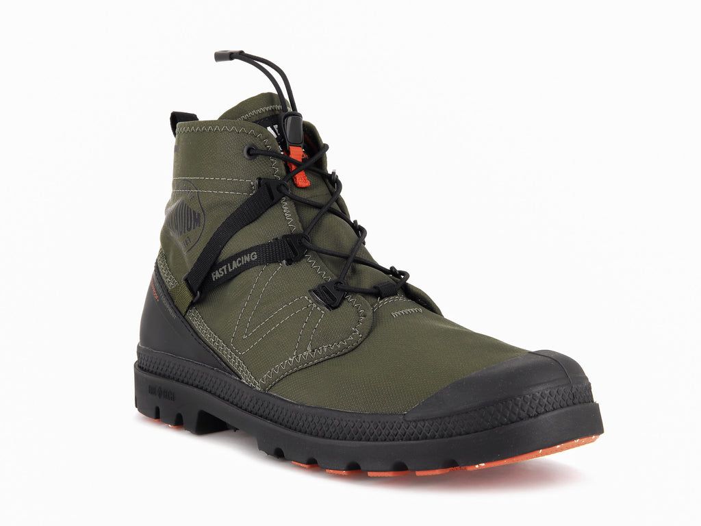 Kozaki Palladium Pampa Travel Lite+ Waterproof Męskie Oliwkowe | FTK038427