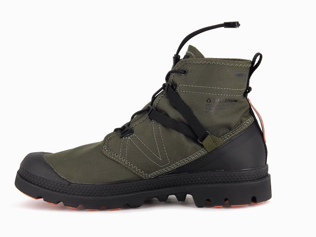 Kozaki Palladium Pampa Travel Lite+ Waterproof Męskie Oliwkowe | FTK038427