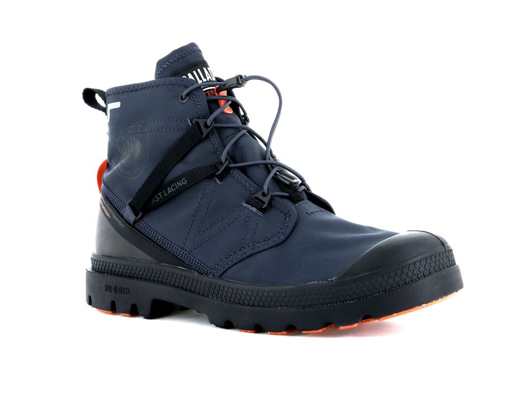 Kozaki Palladium Pampa Travel Lite+ Waterproof Męskie Indygo | DYH089471