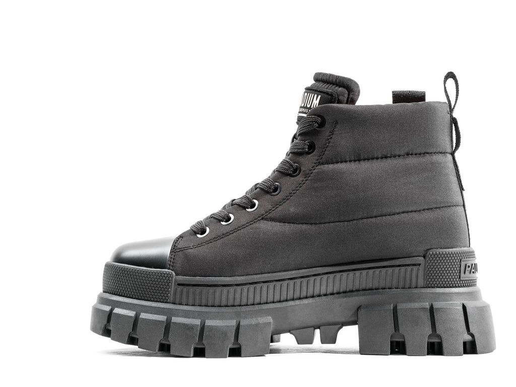 Kozaki Palladium Revolt Boot Overcush Damskie Czarne Czarne | MTO385671