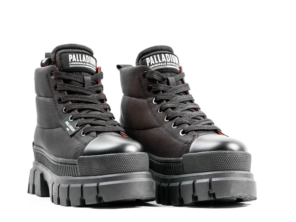 Kozaki Palladium Revolt Boot Overcush Damskie Czarne Czarne | MTO385671