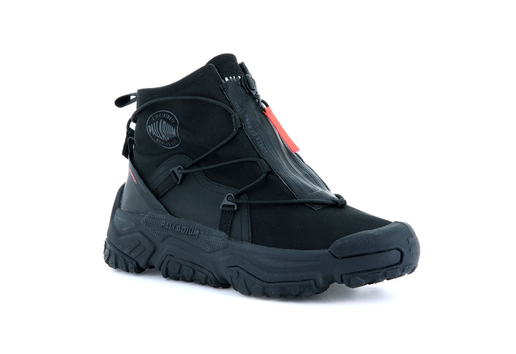 Trampki Palladium Off-grid Hi Zip Waterproof + Męskie Czarne Czarne | LND549728