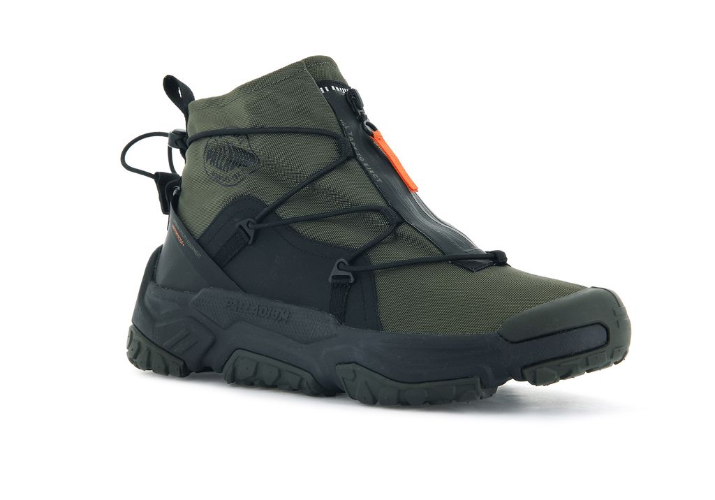 Trampki Palladium Off-grid Hi Zip Waterproof + Dziecięce Oliwkowe | XTS935821