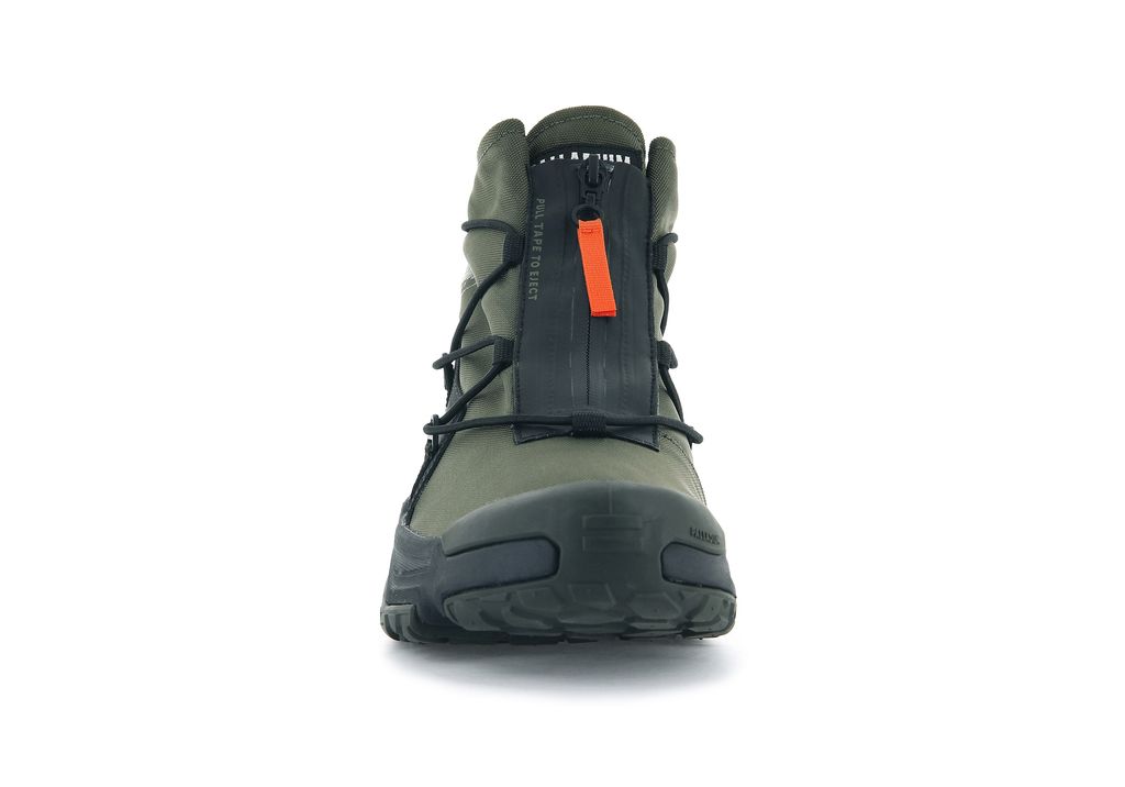 Trampki Palladium Off-grid Hi Zip Waterproof + Dziecięce Oliwkowe | XTS935821