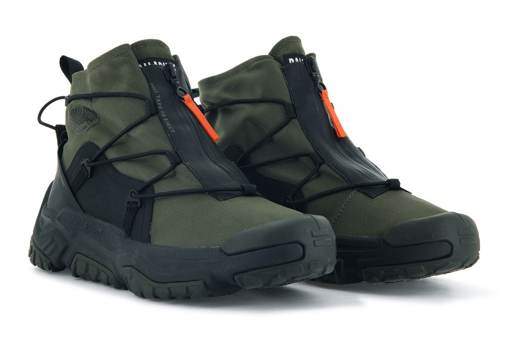 Trampki Palladium Off-grid Hi Zip Waterproof + Dziecięce Oliwkowe | XTS935821